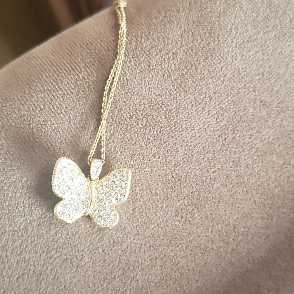 Necklace gold cz cz ring